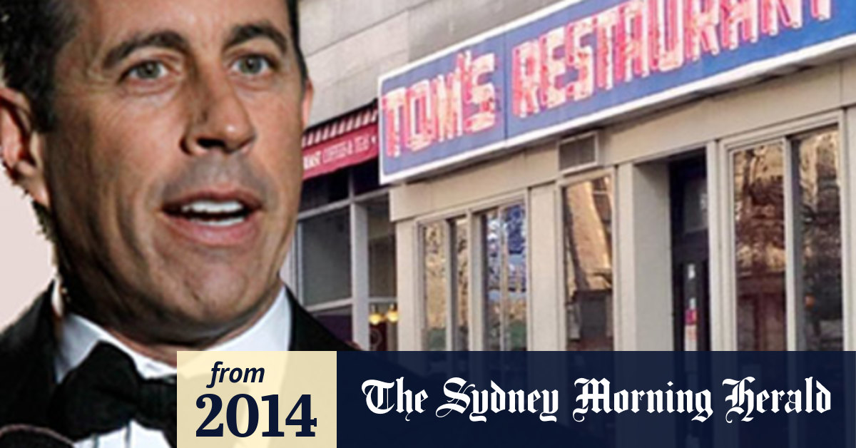 Jerry Seinfeld, Larry David, Jason Alexander filming at Tom's